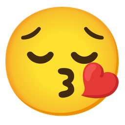 Pensive face and Face blowing a kiss