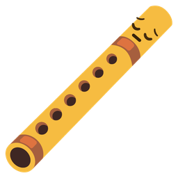 pensive face and flute