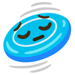 pensive face and flying disc