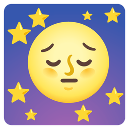 pensive face and full moon face