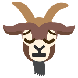 pensive face and goat