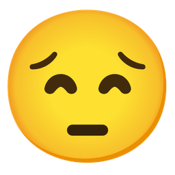 Pensive face and Grinning face with smiling eyes