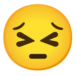 Pensive face and Grinning squinting face