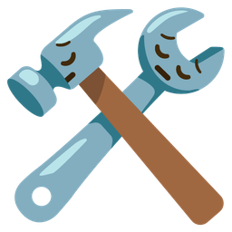 pensive face and hammer and wrench