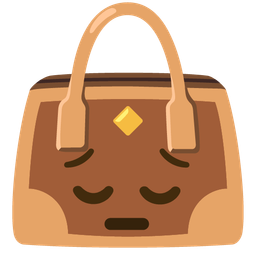 pensive face and handbag