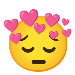 pensive face and heart with arrow