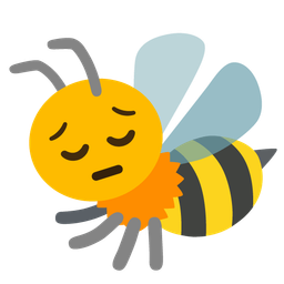 pensive face and honeybee
