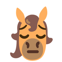 pensive face and horse