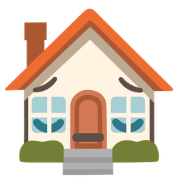 pensive face and house