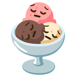 pensive face and ice cream