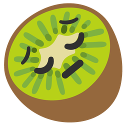 pensive face and kiwi fruit