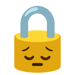 pensive face and locked