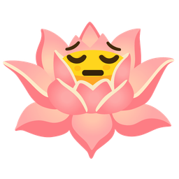 pensive face and lotus
