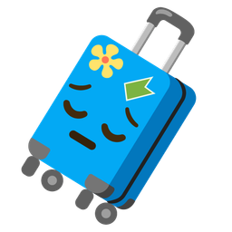 pensive face and luggage