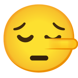 pensive face and lying face