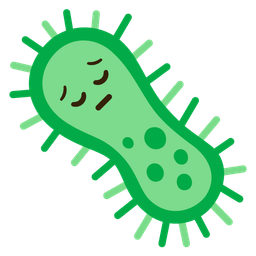 pensive face and microbe