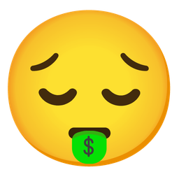 Pensive face and Money-mouth face