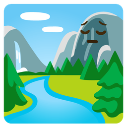 pensive face and national park