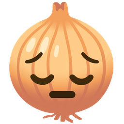 pensive face and onion