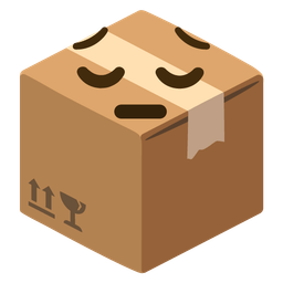 pensive face and package