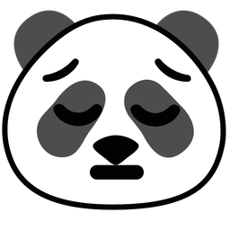 pensive face and panda