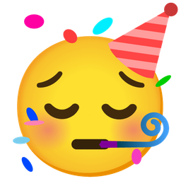 pensive face and partying face