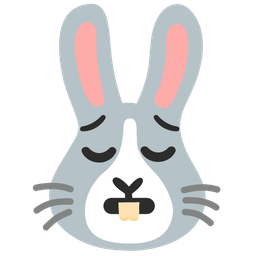 pensive face and rabbit face