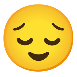 pensive face and relieved face