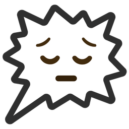 pensive face and right anger bubble