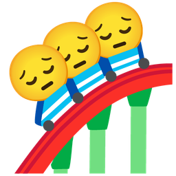 pensive face and roller coaster