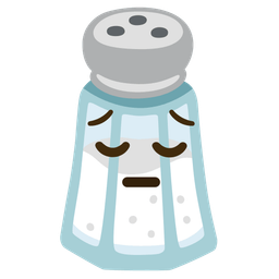 pensive face and salt