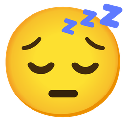 pensive face and sleeping face