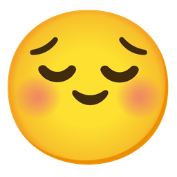 Pensive face and Smiling face with smiling eyes