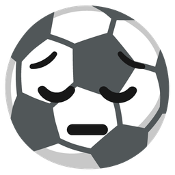 pensive face and soccer ball