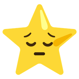 pensive face and star