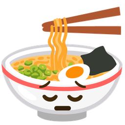 pensive face and steaming bowl