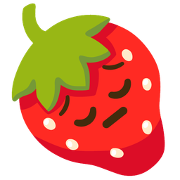 pensive face and strawberry