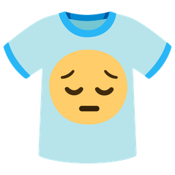 pensive face and t-shirt