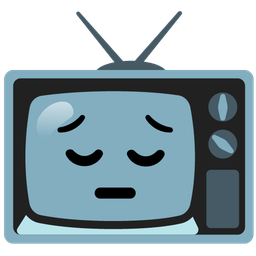 pensive face and television