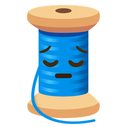 pensive face and thread