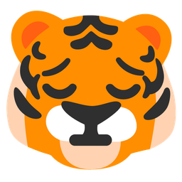 pensive face and tiger face