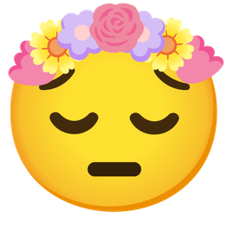 pensive face and tulip