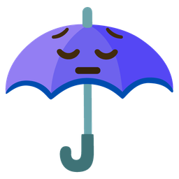 pensive face and umbrella