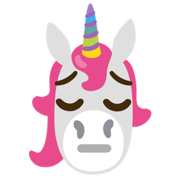 pensive face and unicorn