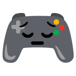 pensive face and video game