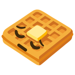 pensive face and waffle