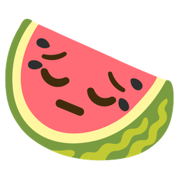 pensive face and watermelon