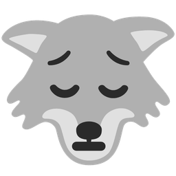 pensive face and wolf