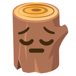 pensive face and wood