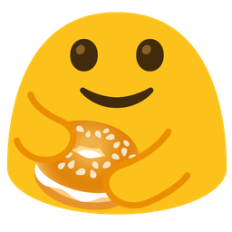 People hugging and Bagel